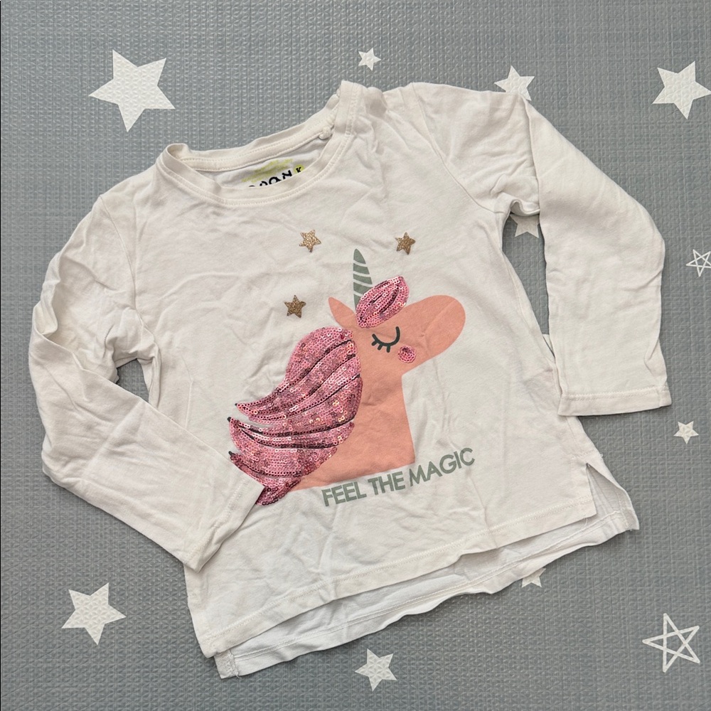 Losan - Unicorn Sequin Tee, 3 years